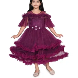Zenat Embellished Cold-Shoulder Fit & Flare Midi Dress-picture-10