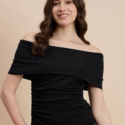 DRAPE AND DAZZLE Off-Shoulder Cotton Bardot Top-image-19