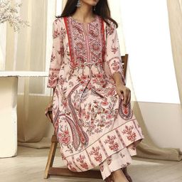 Biba Women Floral Printed Regular Pure Cotton Kurta with Palazzos-image-57