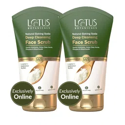 Lotus Botanicals Set Of 2 Baking Soda Deep Cleansing Face Scrub - 100g Each-48