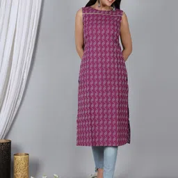 Shiv ali apparels Women Geometric Thread Work Kurta-picture-24