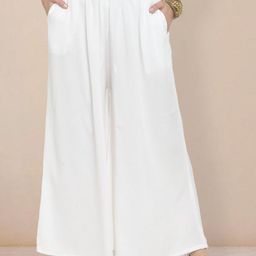 all about you Women Comfort Wide Leg Loose Fit Trousers-image-70