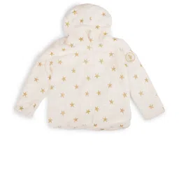 U.S. Polo Assn. Kids Girls Hooded Self Design Casual Parka Jacket-image-40