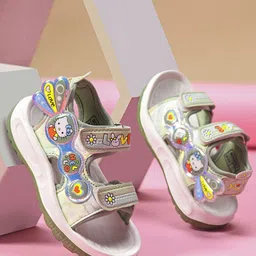 KATS Girls Printed Velcro Sandals-image-16