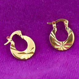 FIMBUL Gold-Plated Circular Hoop Earrings-32