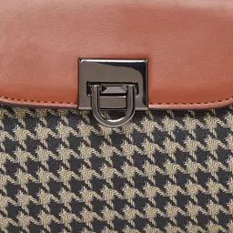Styli Women Checked Crossbody Satchel Bag image 4
