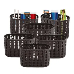 Kuber Industries Brown Set of 6 Reusable Multi-Utility Organisers-41