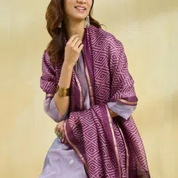 Fabindia Geometric Printed Block Print Technique Dupatta image 2