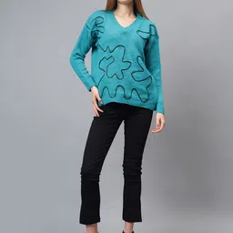 Fashion Gaiia Women Self Design Pullover-image-98