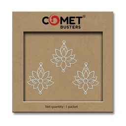 Comet Busters Beautiful Traditional Designer Bindis - White-54