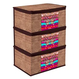 Kuber Industries Brown Set of 3 Regular Multi-Utility Organisers image 3