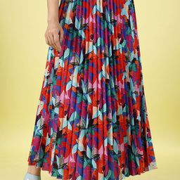 ZWERLON Printed A-Line Maxi Skirt-picture-21