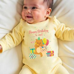 KNITROOT Infants Printed Cotton Round Neck Rompers-picture-17