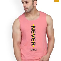 SLOWLORIS Pack Of 2 Typographic Printed Sleevesless Bio-Wash Combed Cotton Gym Vests-picture-42