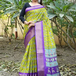 KALINI Kalamkari Sungudi Saree-image-73