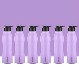 BOROSIL Purple & Black 6 Piece Stainless Steel Solid Water Bottle-image-41