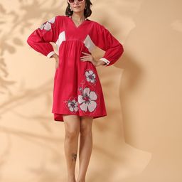 STIL O STITCH Flared Sleeve A-Line Dress-image-23