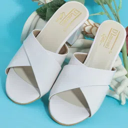 D LORZERI Women Solid Party Block Sandals-14