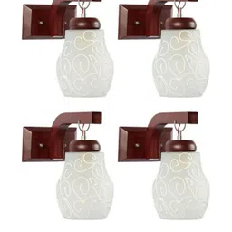 Somil Premium Designer Glass Wall / Night Lamp Elegant & Stylish Dcor Accent for Modern Interiors, color- White, Size:- 19 X 29 X 29.5 CM-image-19