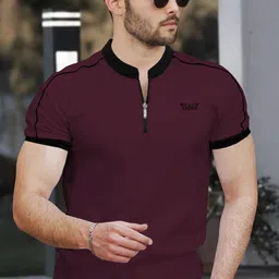 TRIPR Men Solid Regular Fit T-shirt-image-31