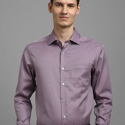 Louis Philippe Spread Collar Formal Cotton Shirt-image-80