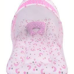 DALUCI Pink & White Tent Mosquito Net-image-57
