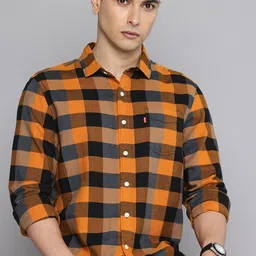 Levis Pure Cotton Slim Fit Buffalo Checks Casual Shirt-picture-11