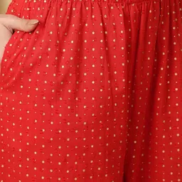 Anouk Floral Printed Thread Work Kurta With Trousers & Dupatta image 5