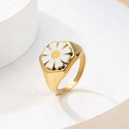 SALTY Chic Gold Blossom Ring For Women & Girls-image-92