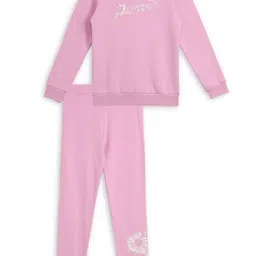 Puma Kids Girls Printed Sweatshirt With Leggings-image-27