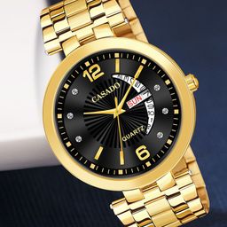 CASADO Men Embellished Dial & Stainless Steel Straps Analogue Watch CSD-633-BLACK-GOLD-DD-image-82