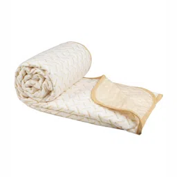 bsb home Beige Geometric AC Room 350 GSM Single Bed Dohar-94