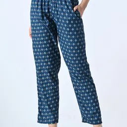 BAESD Printed Cotton Lounge Pants-image-81
