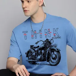 The Roadster Lifestyle Co. Men Graphic Printed Round Neck Cotton Oversized T-shirt-image-53