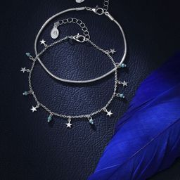 Accessorize Set Of 2 Star Beaded Anklet-picture-17