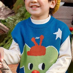LULU & SKY Infant Girls Knitted Crew Neck Pullover-image-37