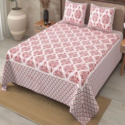 Myntra Elegant Homes Multi 180 TC Superfine Ethnic Motifs Cotton Queen Bedsheets-picture-7