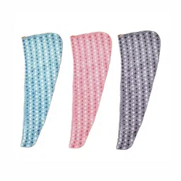 HOUSSE Blue & Pink 3 Pieces Printed Microfiber 300 GSM Bath Towels-picture-43