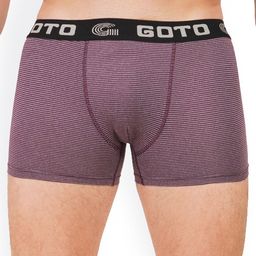 GOTO Basic Briefs NYLON LY PRINT OUTER EL TRUNK BROWN STRI-26