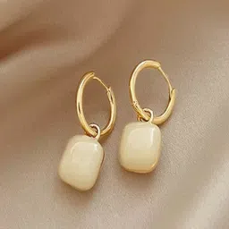 TEULRIP Gold-Plated Contemporary Korean Drop Earrings-picture-56