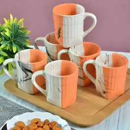 Myntra Elegant Homes Green 6 Pieces Ceramic Matte Cups 160 ML-image-63