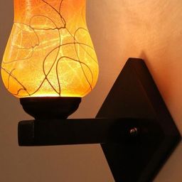 1ST TIME Orange & White Printed Glass Cylinder Shaped Wall Lamp-picture-28