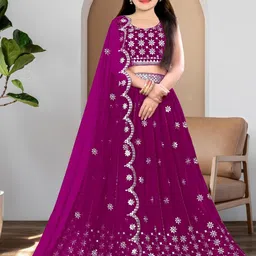 F Plus Fashion Purple Net Lehenga Choli-picture-55