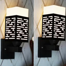 Gojeeva Black Wood Square Wall Lamps-picture-39