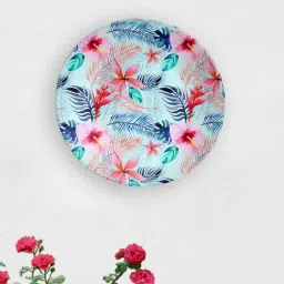quirk india Blue Ceramic Flower Of Hour Decorative Wall Plate-picture-7