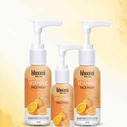 BHOOMI HERBAL INDIA Set Of 3 Vitamin C Face Wash - 100 ml Each-image-85