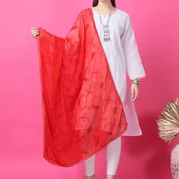 LOOM LEGACY Floral Embroidered Dupatta-20