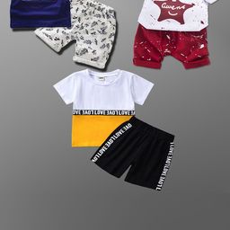 Lofn Unisex Kids Printed T-shirt with Shorts-image-68