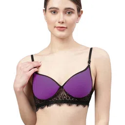 Samvar Purple Cotton Non-Wired Non Padded Minimizer Bra-picture-5