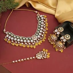 PREYANS Gold-Plated Alloy Jewellery Set-36